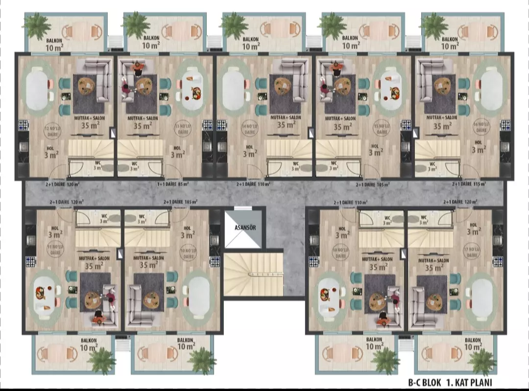 B Block Floor 1st Floor Plan
