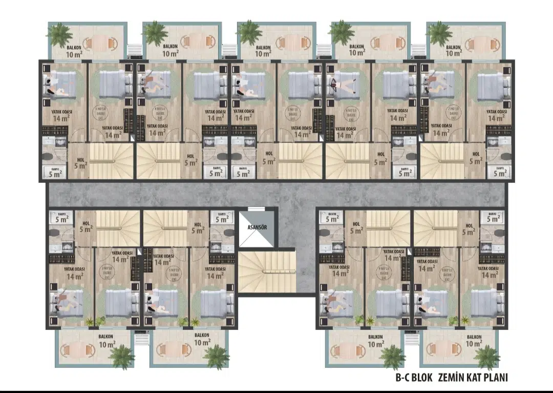 B C Block Ground floor plan
